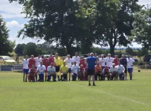 Traditionself des 1. FC Magdeburg und eine Traditionsauswahl von Saxonia